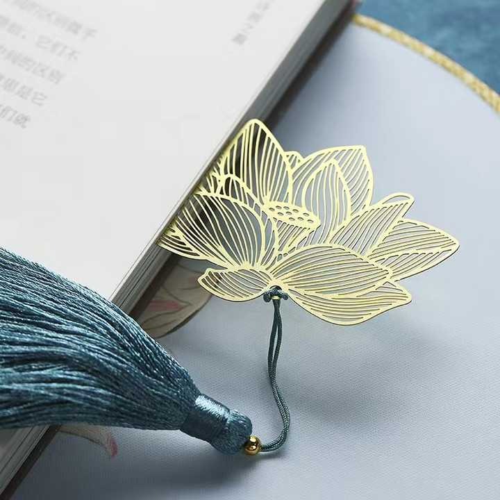 Design Print Personalized Stainless Steel/brass Book Mark Diy Tassels Cute Metal 3D Bookmark