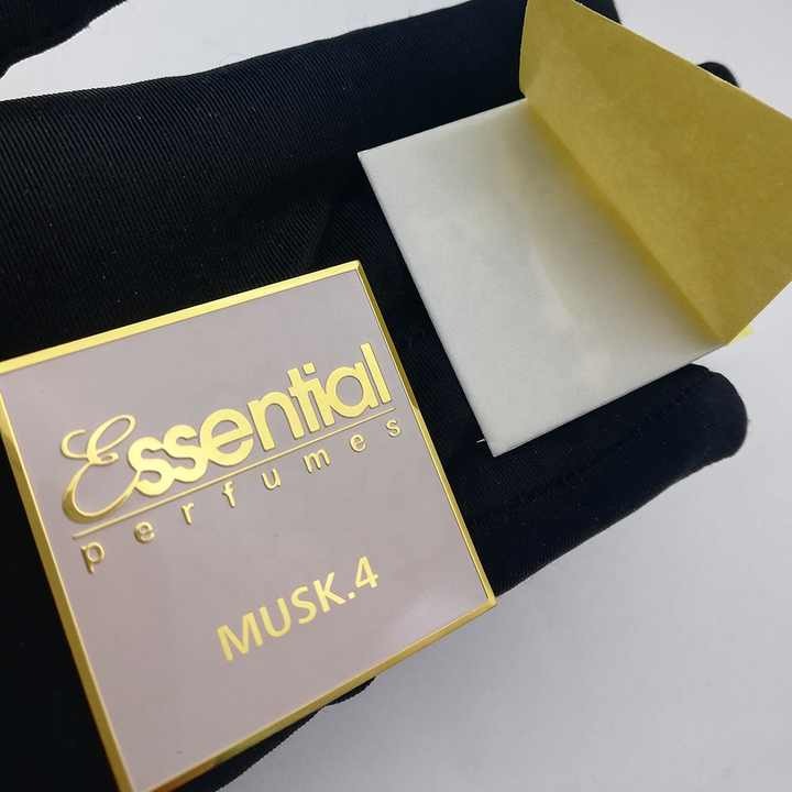 2023 Custom metal label 3d embossed metal sticker perfume bottle sticker for packaging